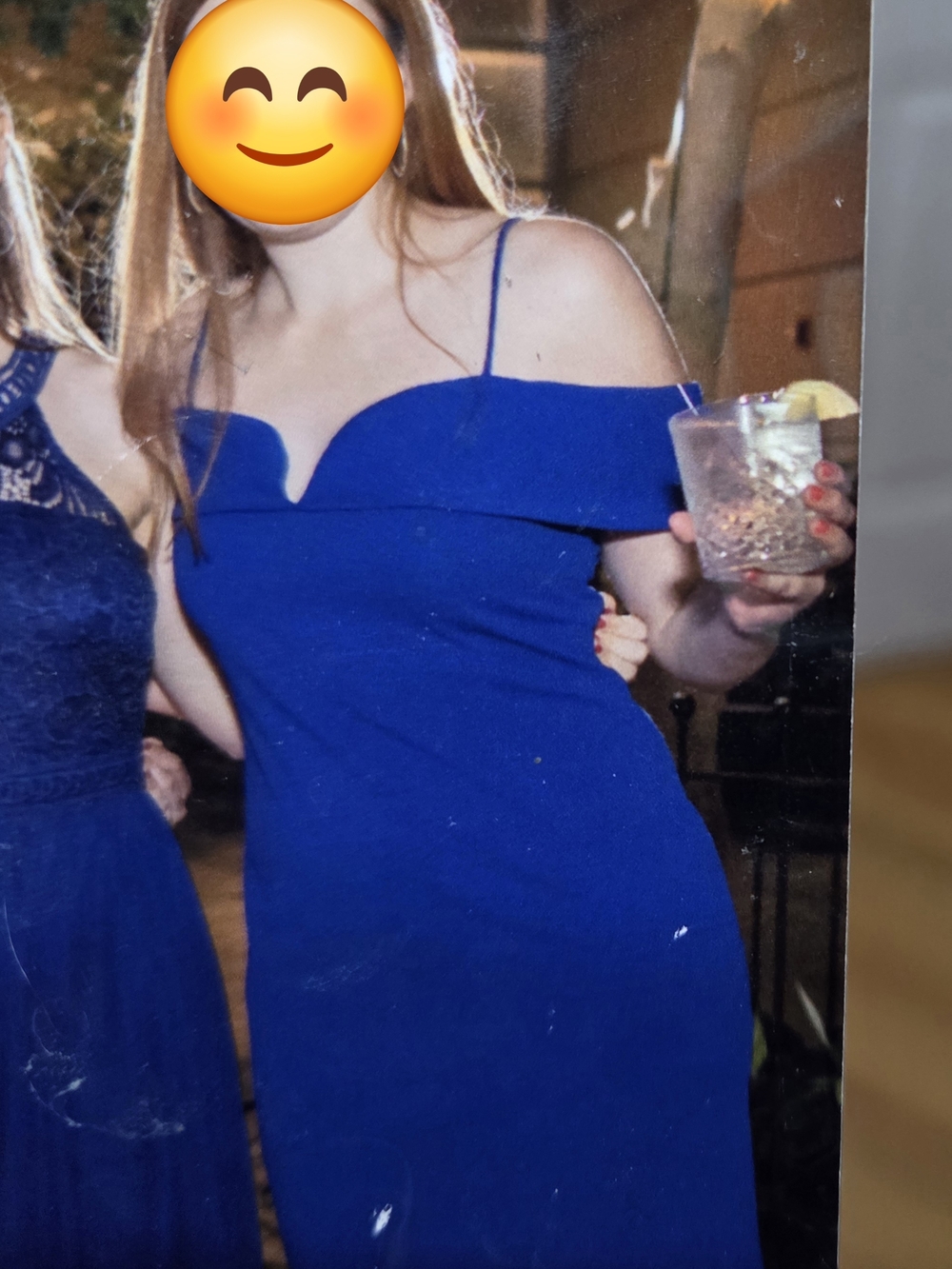 bebe Royal Blue Evening Dress